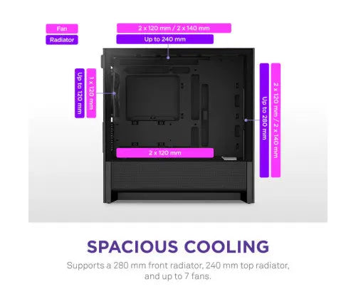 NZXT H3 Flow micro-ATX Black NZXT